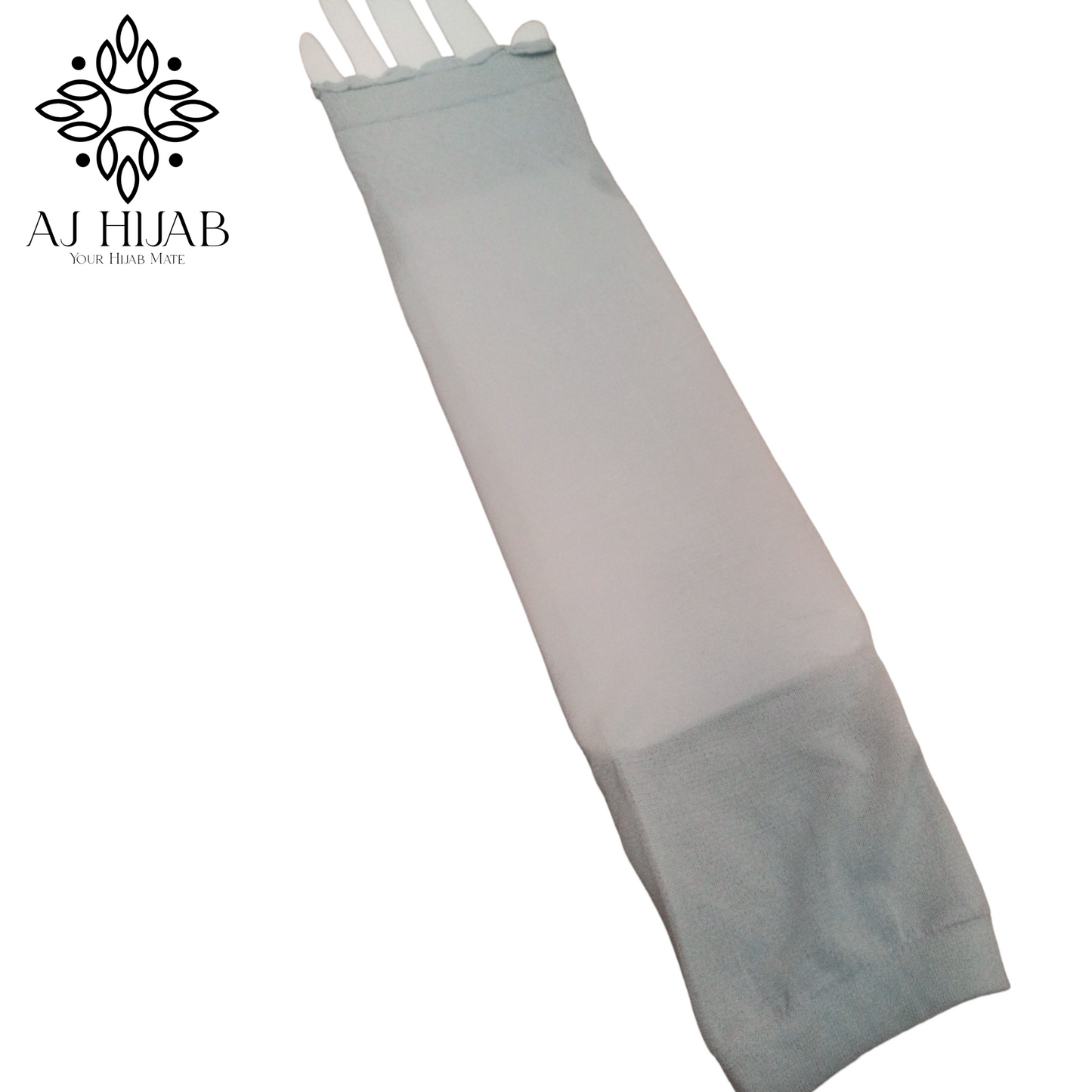 Adult Cut Work Arm Sleeves - Light Grey - AJ Hijab