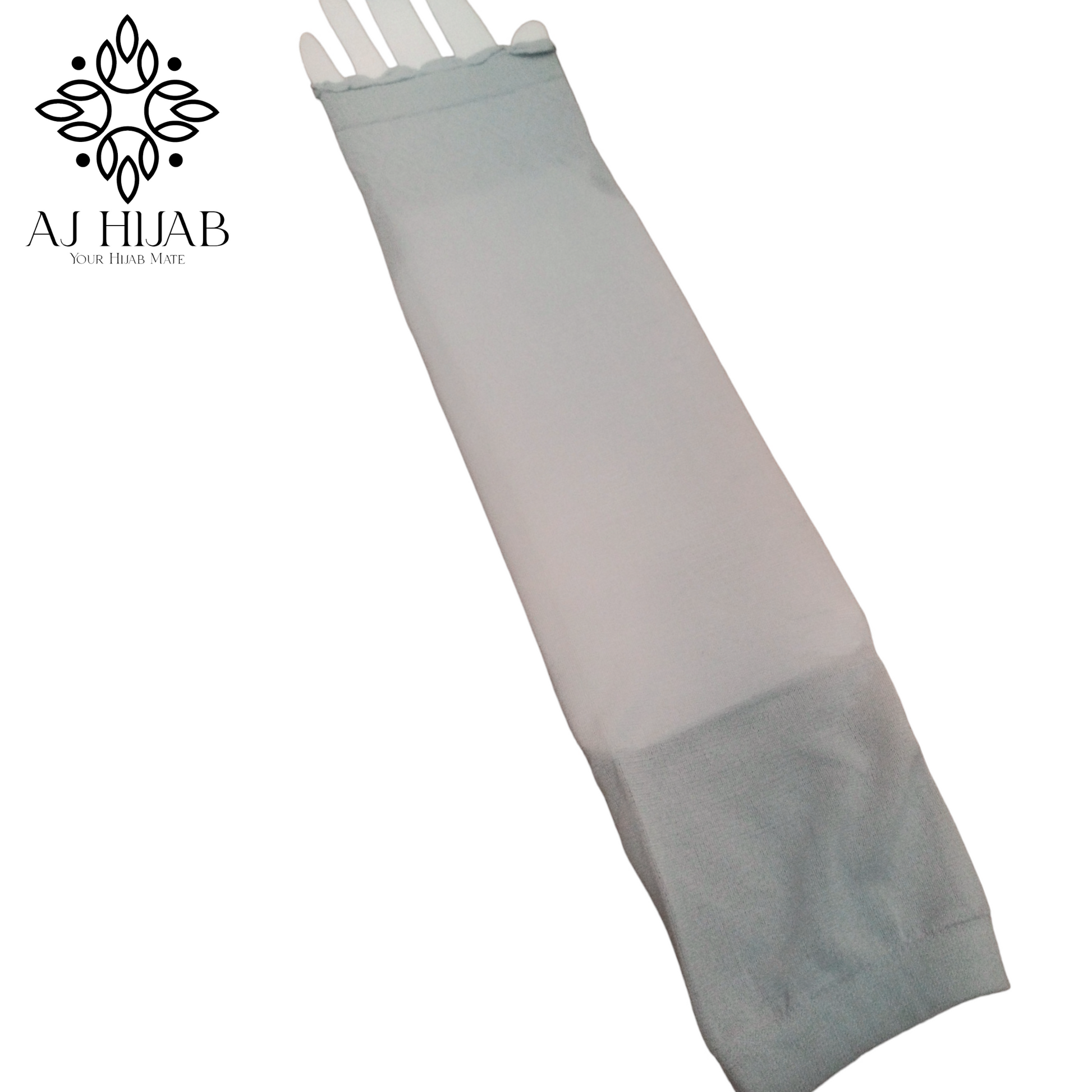 Adult Cut Work Arm Sleeves - Light Grey - AJ Hijab