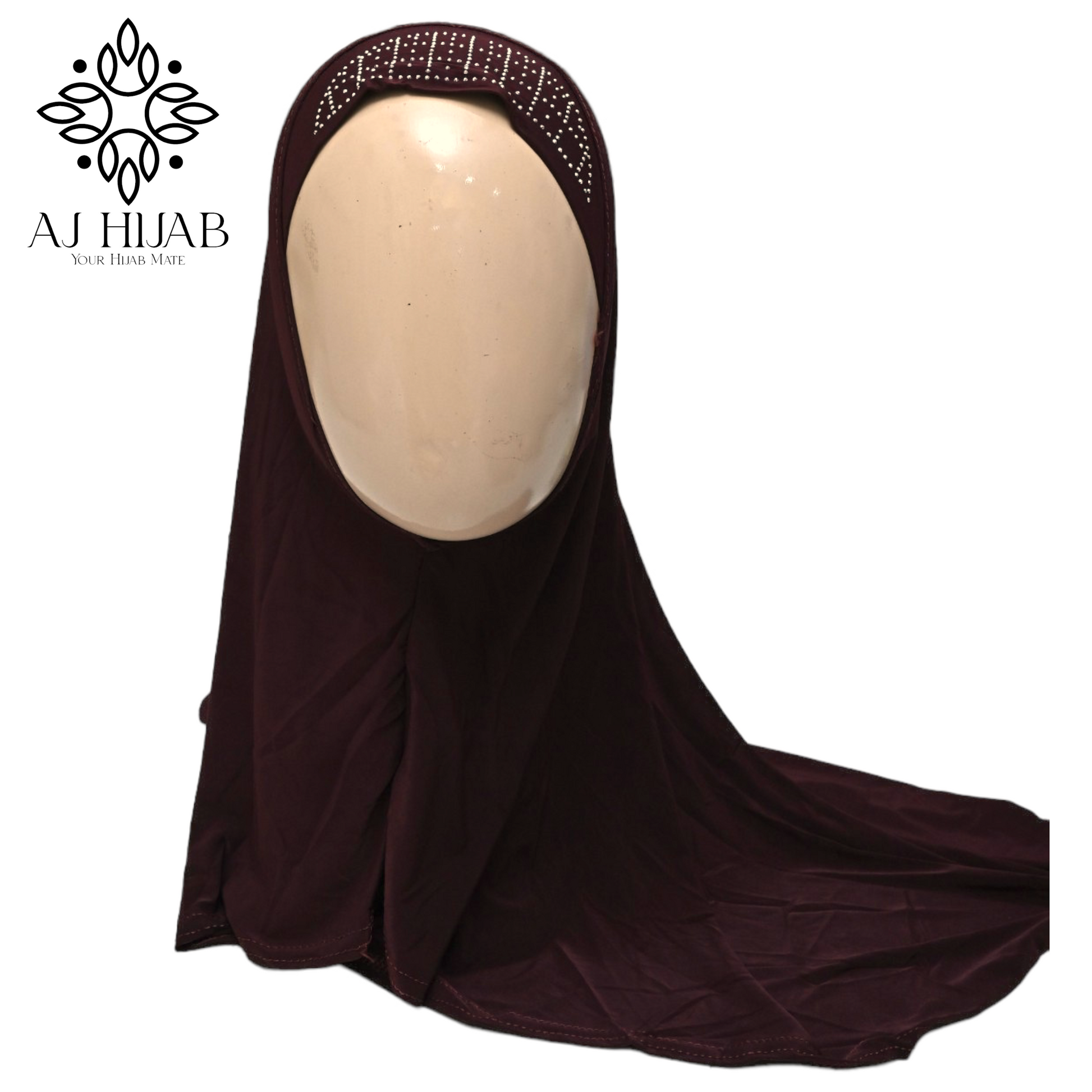 Fake Purple Studs Large Makhna - AJ Hijab