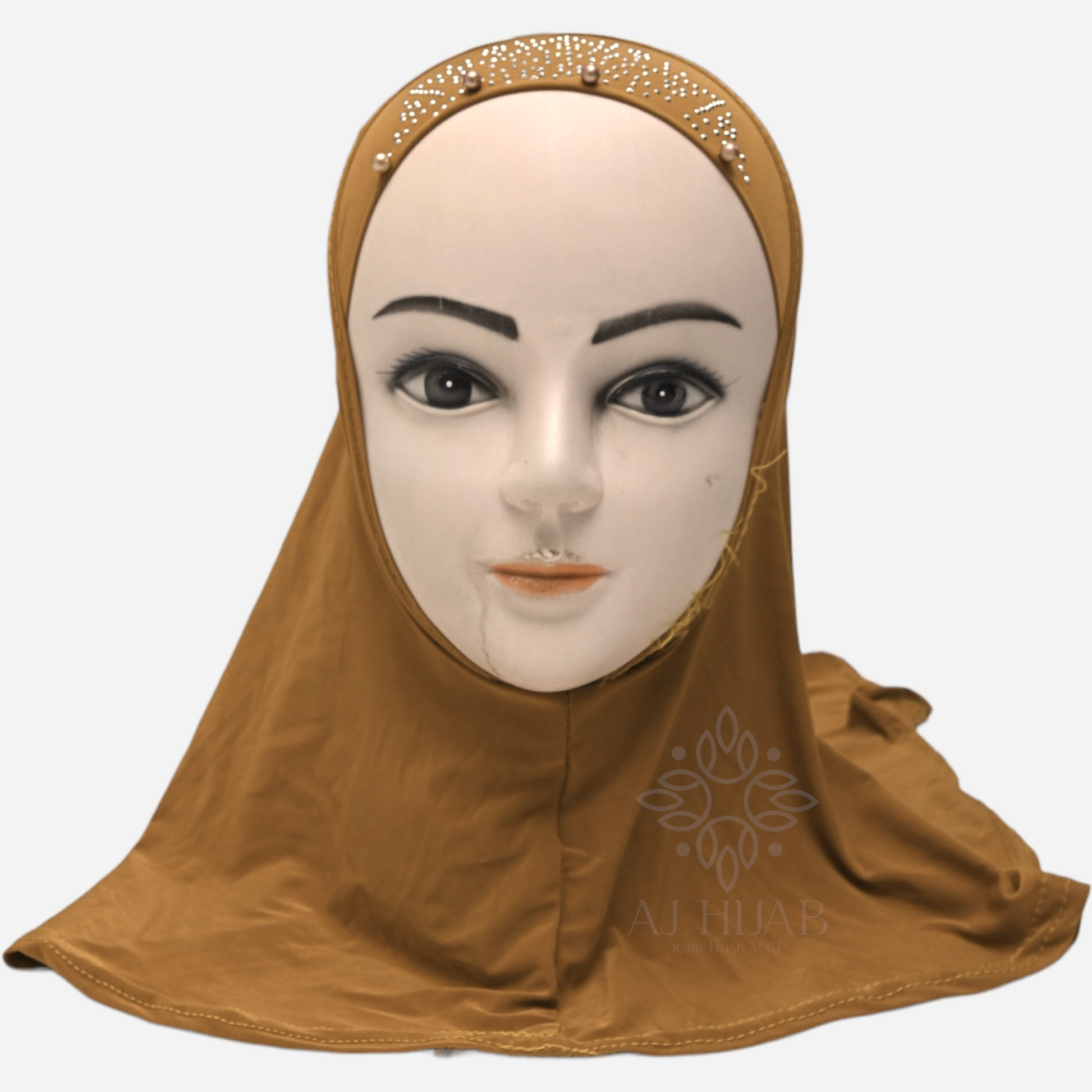 Girl Same Pearl Rust Medium Makhna - AJ Hijab