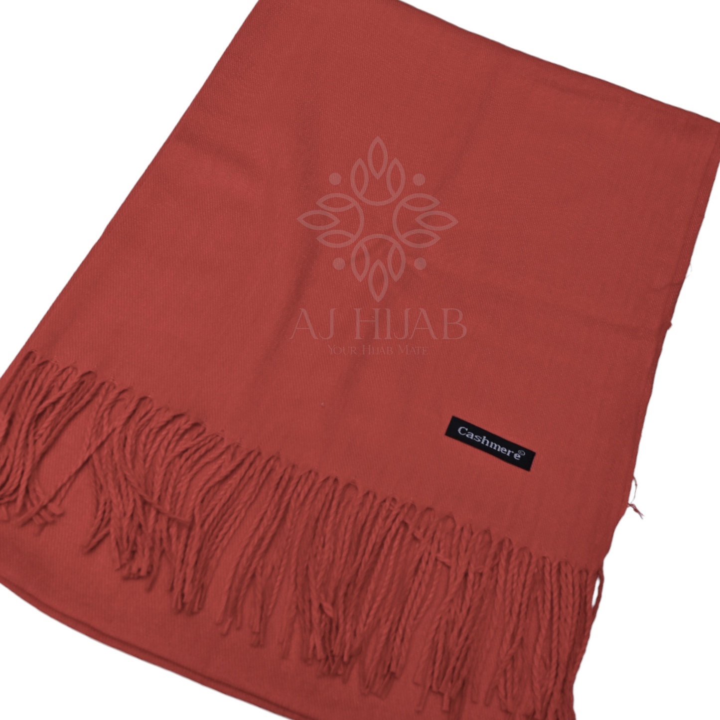 Cashmere Wool Red Hijab - AJ Hijab
