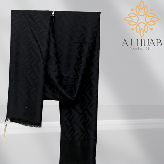Fendi Black Hijab - AJ Hijab