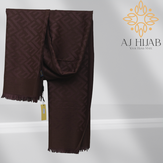 Fendi Brown Hijab - AJ Hijab