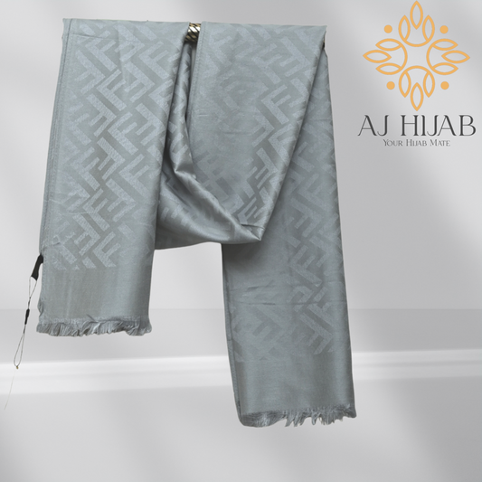 Fendi Silver Hijab - AJ Hijab
