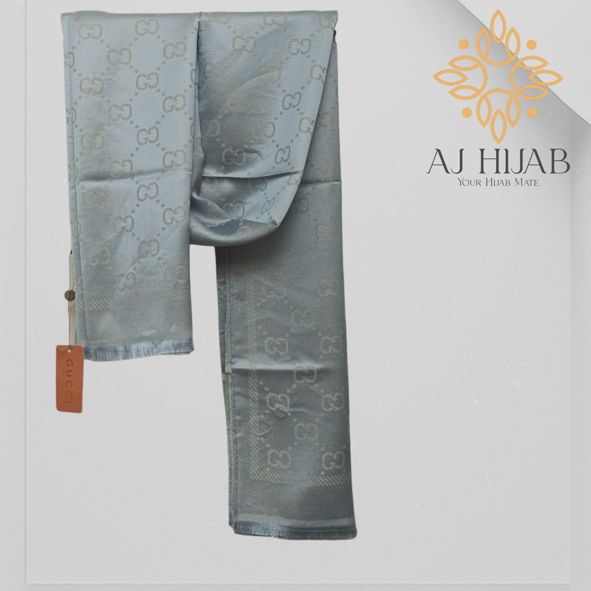 GC Gold Star Silver Grey Hijab - AJ Hijab
