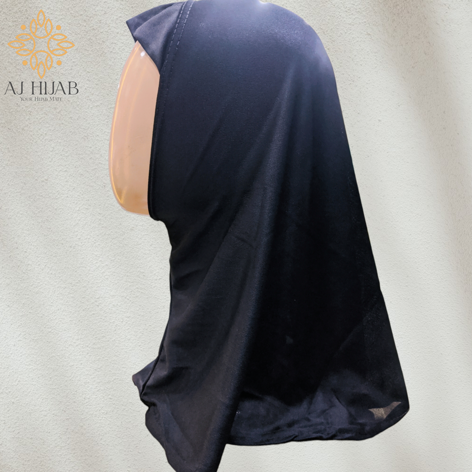 Black Jersey Medium Makhna - AJ Hijab