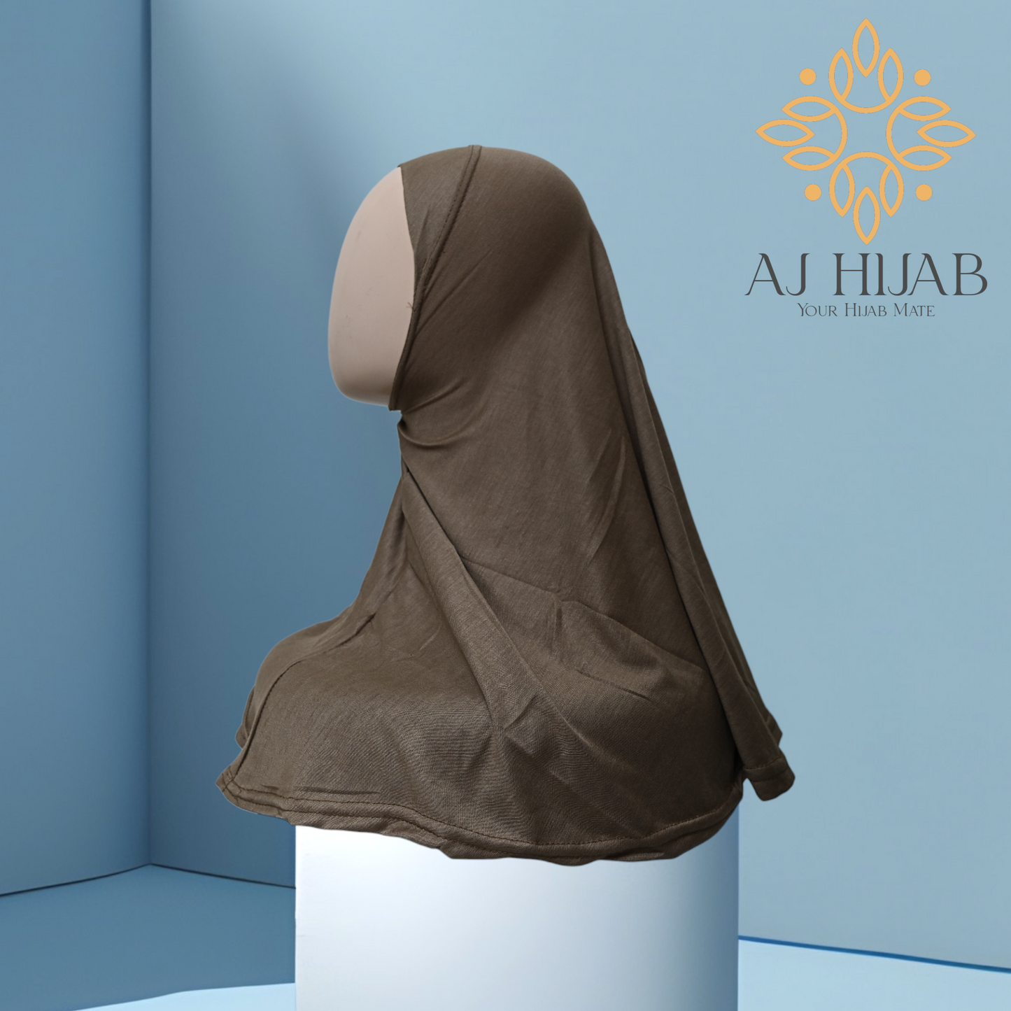 Beige Cotton Jersey Medium Makhna - AJ Hijab