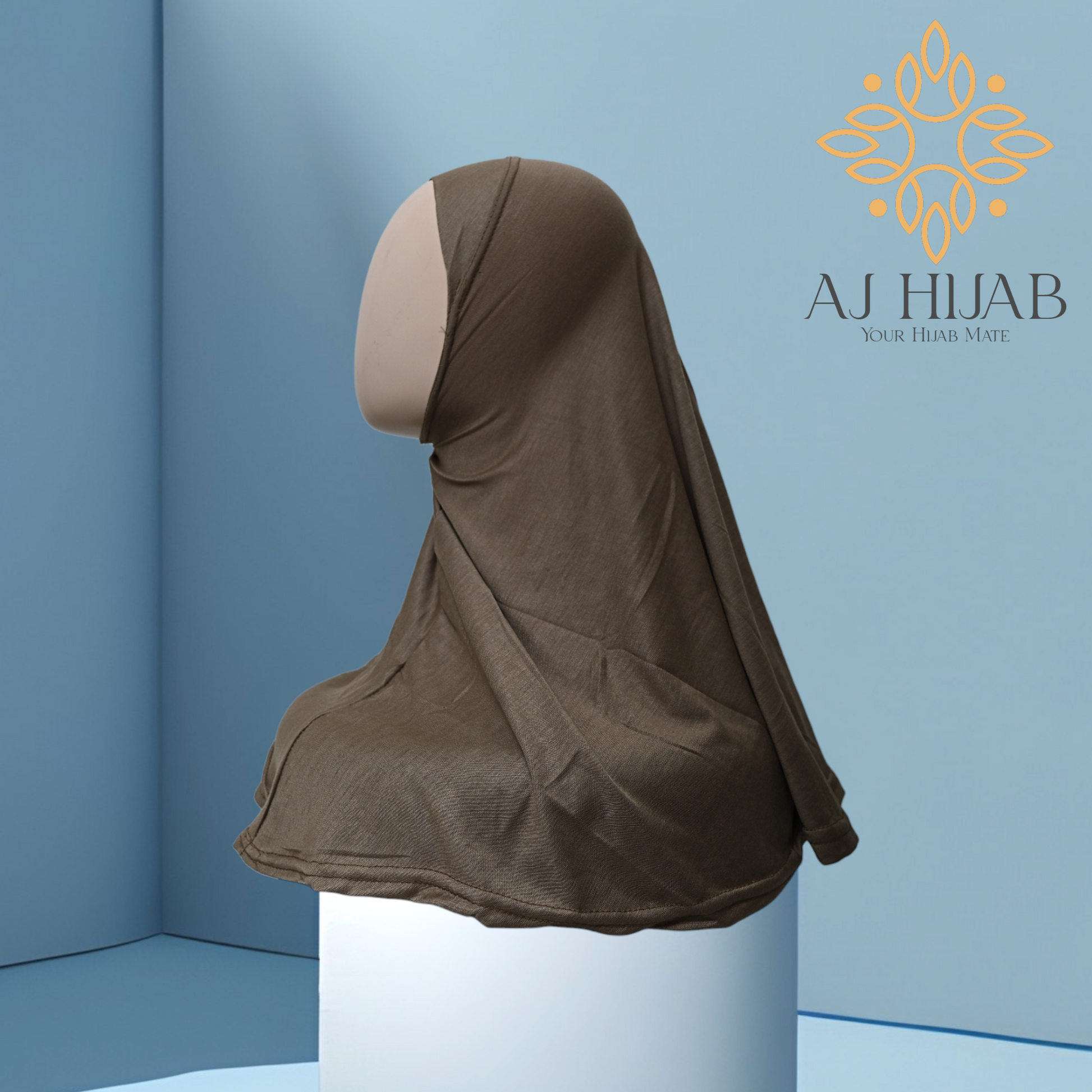 Beige Cotton Jersey Medium Makhna - AJ Hijab