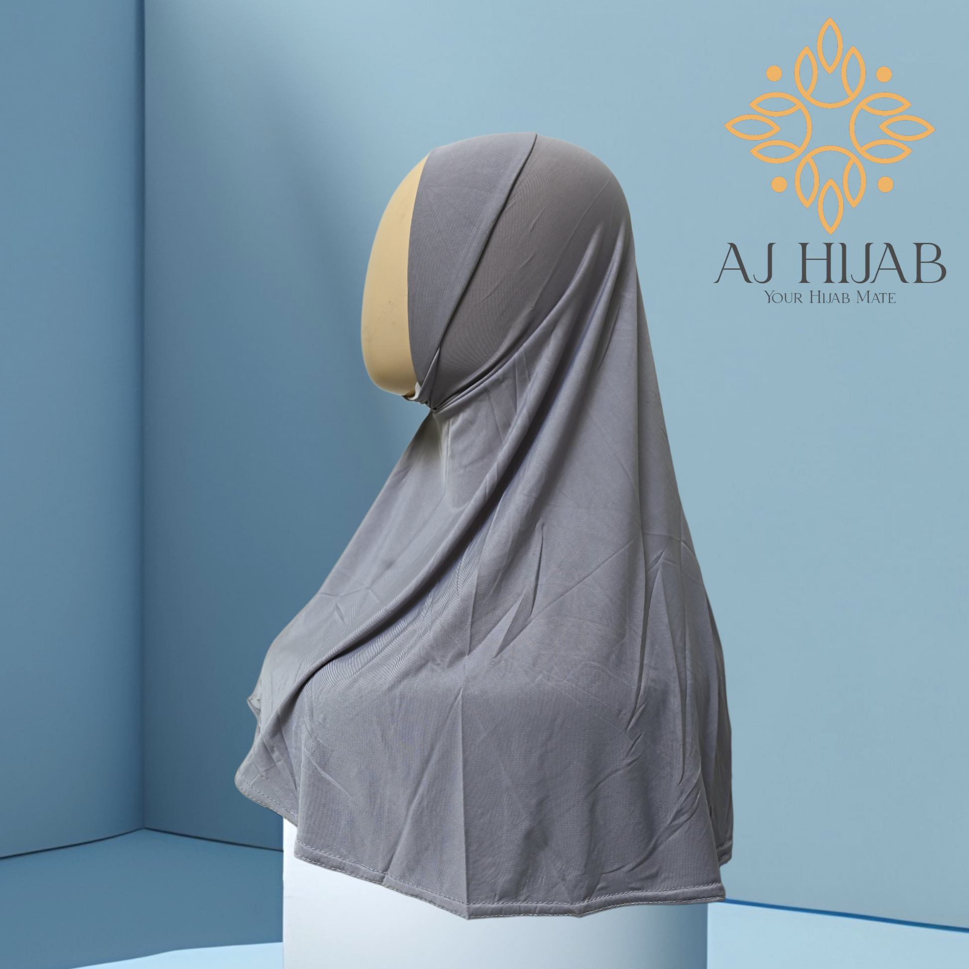 Silver Grey Imported Medium Makhna - AJ Hijab