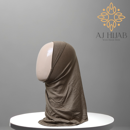 Beige Cotton Jersey Kids Makhna - AJ Hijab