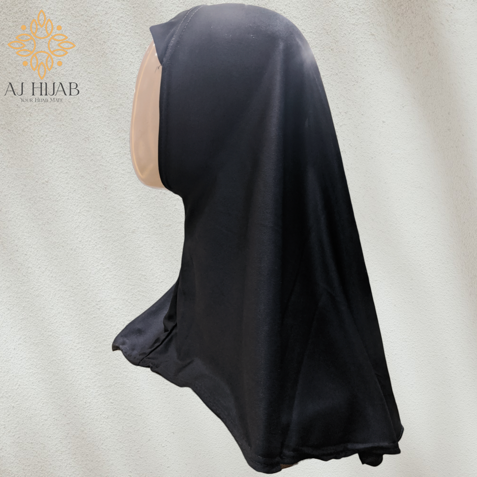 Black Jersey Large Makhna - AJ Hijab