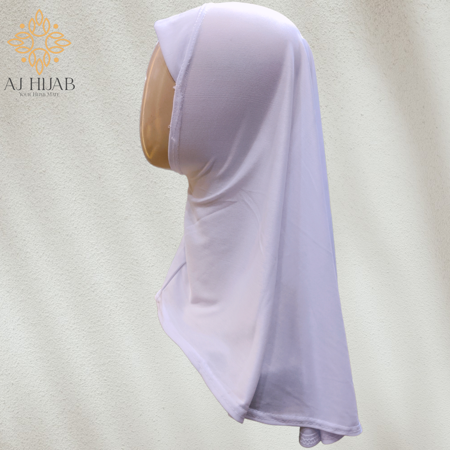 White Jersey Large Makhna - AJ Hijab
