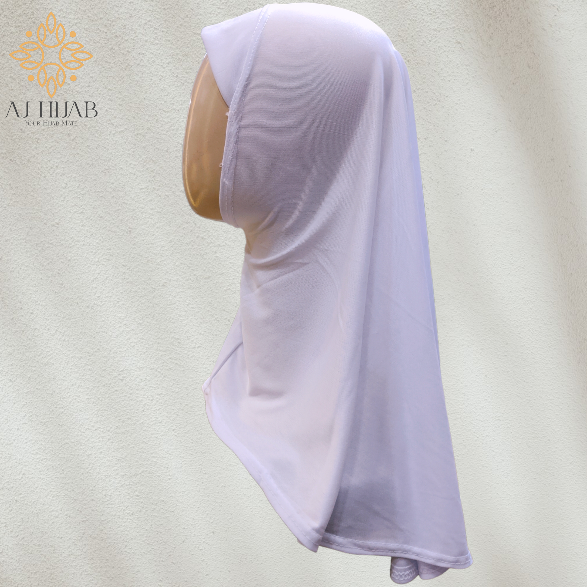 White Jersey Large Makhna - AJ Hijab