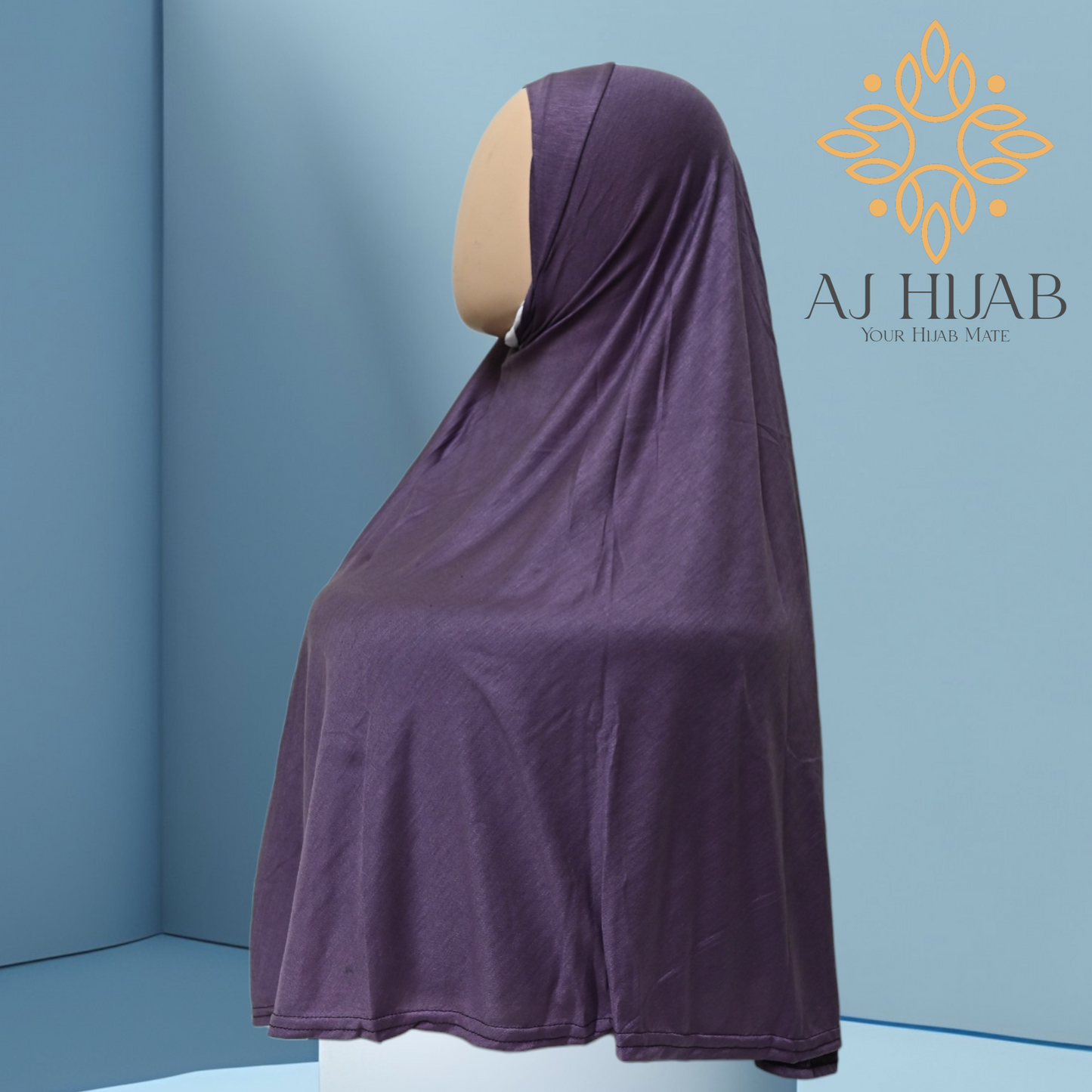 Mountbatten Pink Cotton Jersey Large Makhna - AJ Hijab