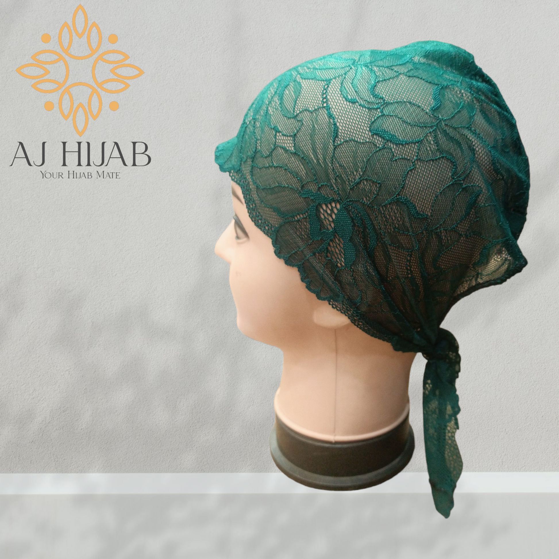 Net Cap Bottle Green - AJ Hijab