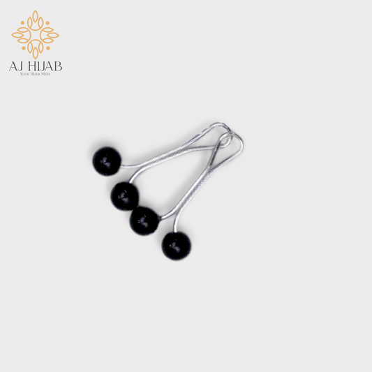 Pearl Clip Pin - Black - AJ Hijab