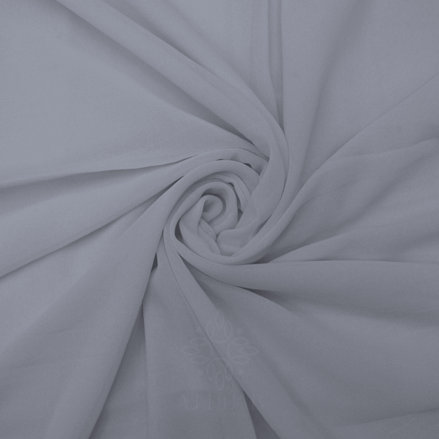 White Premium Georgette Hijab - AJ Hijab