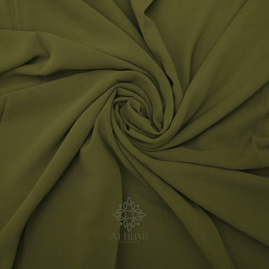 Mission Green Premium Georgette Hijab - AJ Hijab