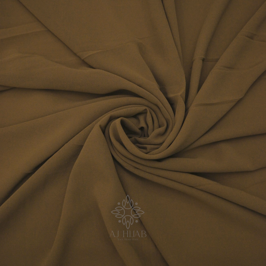 Peanut Premium Georgette Hijab - AJ Hijab