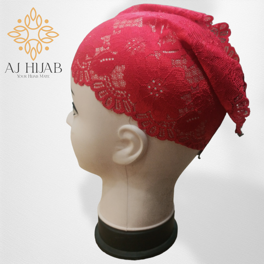 Net Head Band Red - AJ Hijab