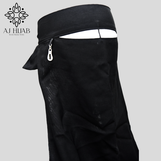 Black Saudi Tie Niqab