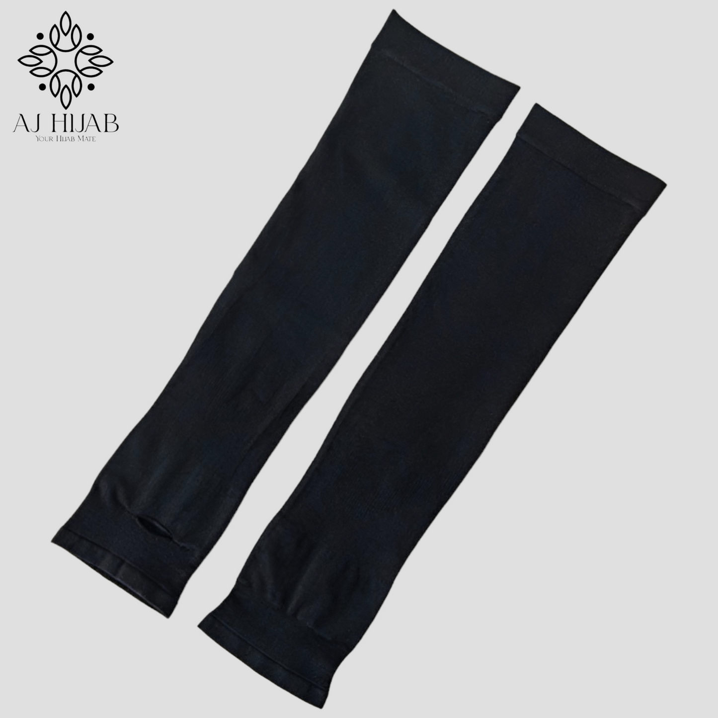 Adult Thumb Hole Arm Sleeves - Black