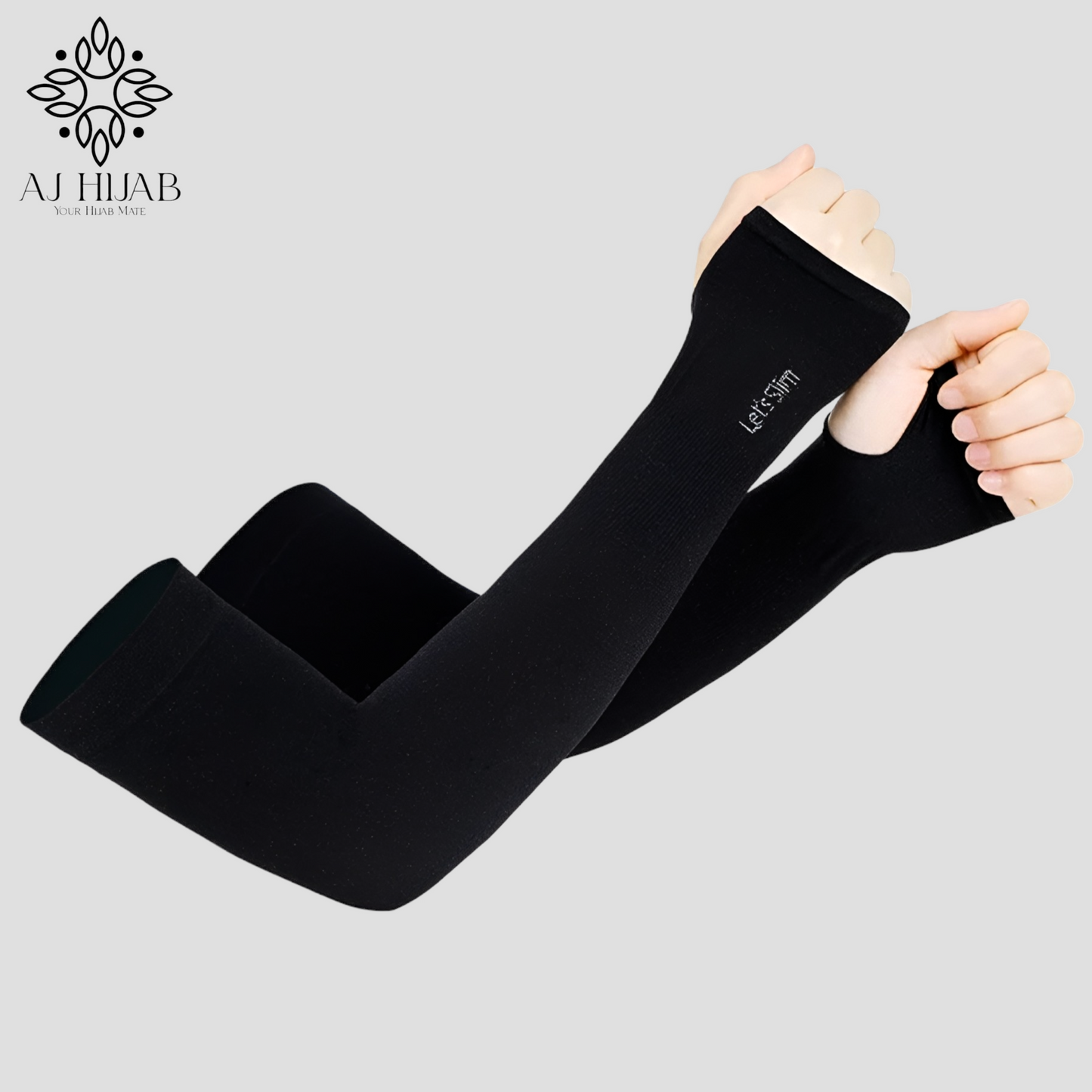 Adult Thumb Hole Arm Sleeves - Black