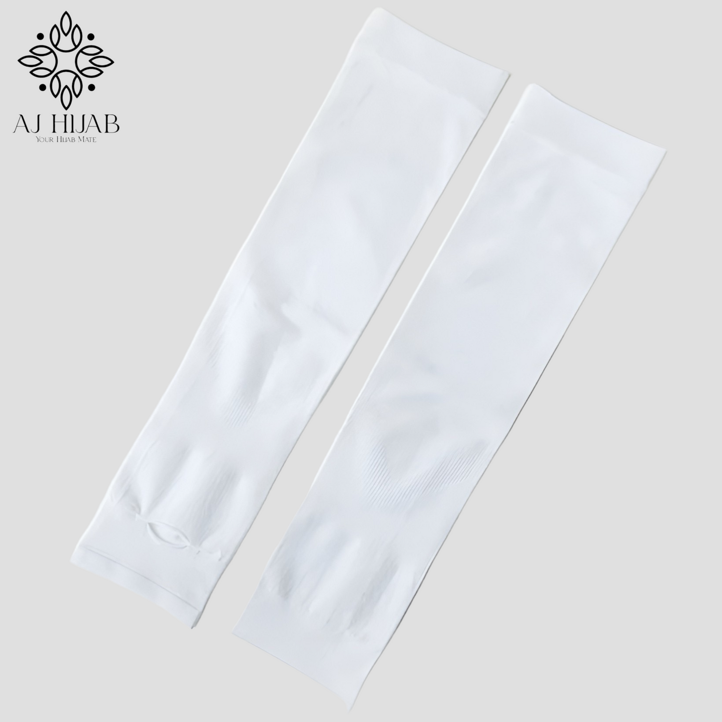 Adult Thumb Hole Arm Sleeves - Off White
