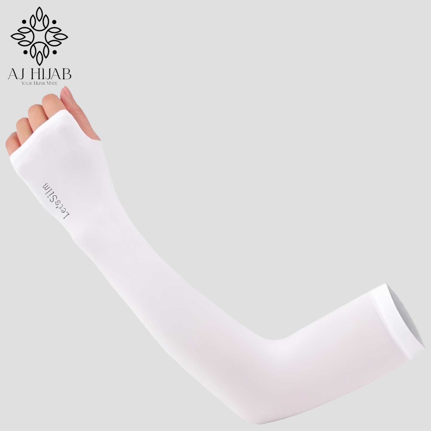 Adult Thumb Hole Arm Sleeves - Off White