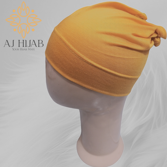 Tube Cap Mustard Yellow - AJ Hijab